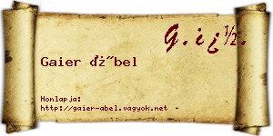 Gaier Ábel névjegykártya